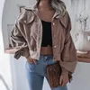 Mężczyzn Bluzy Bluzy Corduroy Lantern Long Tleeve Ojciej Pojedyncze płaszcze JEDNE KOBIETA 2023 Jesienna moda Ladies ciepła gruba płaszcz brązowa kurtka 230822