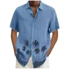 Camisas casuales de hombres Camisa hawaiana para hombres Playa shortleved Holiday Wear Blusas Camisas 230822