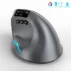 Mäuse Bluetooth vertikale drahtlose Maus mit OLED -Bildschirm USB RGB wieder aufgeladen für Computer Laptop Tablet Ergonomie Gaming 230821