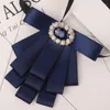 Bow Ties Fashion Handmade Stewardess Professional Tie Men's Business Ladies Formal Dress Collar Flower British Rhinestones Bowtie