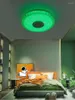 Luzes de teto RGB Dimmable LED Home App App App Bluetooth Music Lamps com controle remoto