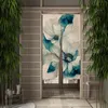 Curtain Elegant Flowers Door Curtains Art Japanese Style Doorway Living Room Partition Drape Entrance Hanging Half-Curtain Prop