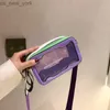 TOTES Şeffaf Kadın Çantası 2022 Trend Flep Lady Crossbody Bags Kadınlar için Yaz Kadın Elçisi Çantası Jelly Kadın Omuz Çantası HKD230823