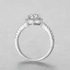 Cluster Rings Sterling Silver Platinum Plated Round Bag Moissanite Diamond Ring Female Four Prong Micro Set 1.25 Fashion Luxury