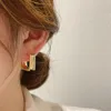 925 Silver Needle Mensing Found Earrings Advanced Lightly Luxury Fashion Tempera Stud for Woman