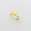 Top Quality Love Ring Arrow And Peach Heart Stamp Luxury Brass Couple Rings Fashion Women Designer Jewelry Printed