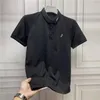 Herrpolos vanlig polo t-shirt stilfull lös topp casual kläder vintage med krage mens tee skjortor original streetwear