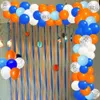 Outros suprimentos de festa de evento 108pcs Balões de confete de látex azul branco Balões de bola de garava de graduação Garland Kit Decorações de aniversário do chá de bebê 230821