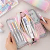 Learning Toys Pencil Cases School Pen Case Large Storage Bag Cute Pouch Kawaii Multifunctional Papeleria School Supply Stationery