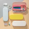 Learning Toys Big Capacity Pencil Box Plastic Pencil Case Desktop Pen Holder Case Office Supplies Storage Box for Boys Girls Students