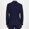 Collaggio piatto da 3 pezzi da uomo Skinny Navy Blue Suits Business Modern Design Design Custom Gentleman Suit Guzzino Pantaloni 3184