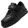 Athlétique En Plein Air Plate-Forme En Cuir PU Respirant Enfants Baskets Casual Enfants Bébé Chaussures Noir Blanc Tout-petit Filles Garçons Courir Sport 230821