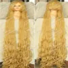 Loiro emaranhado Rapunzel 200 cm de longa distância Wavy Curly Cosplay Party Wig Hair163b