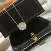 Luxury Pendant Necklace Soleste Brand Designer S925 Sterling Silver Shinning Round Zircon Charm Short Chain Choker With Box Party Gift For Women Jewelry