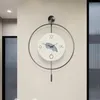 Wall Clocks Modern Fashion Clock Hanging Battery Operated Metal Watches Large Silent Living Room Glass Light Reloj De Pared Home Decor
