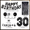 Altre forniture per feste di eventi Funmemoir Black 30th Birthday Decorations for Men Women I Am 291 Banner Cake Topper Death Death RIP Twenties 230821