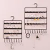 Jewelry Pouches Black Wall Hanging Storage Rack Women Earrings Display Holder Female Necklace Bracelets Pendants Organizer