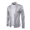 Herrdräkter svarta paljetter Street Cardigan Blazer Men Disco Dancer Club Party Jacket Male Casual Hip Hop Swag kläder för hipster