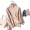 Women's Sweaters Masigoch Autumn Winter Fancy Turtleneck Knitwear Luxury Cashmere Sweater Women