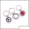 Porte-clés longes 3D sport rotatif football porte-clés basket-ball porte-clés souvenirs golf pendentif porte-clés chaîne en métal cadeaux hip otkiz