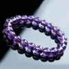 Strand 8mm all'ingrosso autentico braccialetti di quarzo in cristallo viola naturale per perle rotonde per perle di facciata braccialetta elastica femme