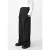 Pantalons pour hommes hommes costume solide ample Baggy décontracté pantalon à jambes larges taille haute bas droit Streetwear surdimensionné