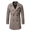 Men's Suits Autumn/Winter 2023 Coat Fashion Jacket Tweed Slim Double Breasted Long Suit Code 9897