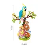 Bloqueia o MOC Creative e interessante City Animal Parrot Flower Bonsai Brick Decoration Ornament Children's Toy Gifts 230821