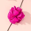 Choker Rose Flower To The Neck Necklace For Women Black And White Romantic Chiffon Jewelry On Elegant Wed Party Accessories