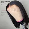 Perucas dianteiras de bob curto para mulheres negras brasileiro hd 13x4 laço frontal pré arrancado osso em linha reta peruca de cabelo humano
