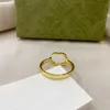 Designer Hart Brief Liefde Ring voor Vrouwen Mannen Sieraden Engagement Gift Ringe Band Sier Gouden Ringen Bruiloft 2308221Z