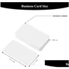 Feest gunst afdrukbare blanco sublimatie pvc kaart plastic witte id business voor promotie cadeau naam kaarten bureau nummer tag drop dhq7w