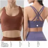 LL-1249 Women Yoga Outfits Summer Vest Girls Running Sport Gym Bra Ladies Casual Adult Sleeveless Sportswear Exercise Fitness Wear Vests Fast Dry Elastic