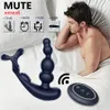 Briefs slipjes afstandsbediening Mannelijke prostaat massager vibrator 360 ° roteren speelgoedringpluggen masturbator dildo anale kont sex plug draagbaar 230821