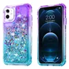 Glitter Liquid Quicksand Phone Case For iPhone 14 12 13 11 Pro Max XR XS Max X 12 7 8 Plus Gradient Shockproof PC&TPU Back Cover