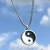 Hänge halsband vintage mäns halsband kinesisk stil yin yang tai chi för män manliga smycken tillbehör parti gåva grossist