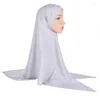 Abbigliamento etnico 20pc Materiale Softy Light Muslim in Stant One Piece Long Hijab con cravatta