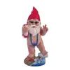 Decoratieve objecten Figurines Garden Knome Resin Figuur in Mankini en Life Ring Sufing Design voor Home Yard Lawn BalconyDecoration C6Ue 230822