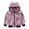 Vestes Mode brillant bébé fille Bomber veste printemps automne Baseball veste fille enfants brillant vêtements d'extérieur hauts tenues coupe-vent manteau 230817