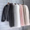 Women's Fur Zxrycgs modekläder Imitation Coat 2023 Autumn Winter Korean Short Jackets Trend