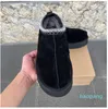 Tazz Slippers voor vrouwen Tasman Fur GLIDES Australië Classic Ultra Mini Platform Boot Slip-on suède wol laars mix ugglies winter schapen huid laarsjes