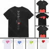 6L26 Herren-T-Shirts spielen Designerin Casual Women's Badge Garcons Quality Print Short Sleeve Ehepaar Hearts