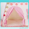 Tentes jouets Tente pour enfants portable jouets pour enfants tentes pliantes bébé maison de jeu grandes filles château rose décor de chambre d'enfants R230830