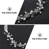 Bandanas Plum Blossom Rhinestone 헤어 밴드 여성 독특한 우아한 헤드웨어 보석 신부