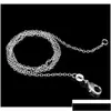 Chains Necklaces Pendants Jewelry 925 Sterling Sier Plated Link Rolo Chain Necklace With Lobster Clasps 16 18 20 22 24Inch Women O D Otu07