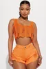 Damskie dżinsy High Street for Women Vintage Raped Hollow Out Y2K Mini Shorts Summer Casual Chude Danim Tassel Short Pants