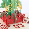 3D Popup einzigartige Feiertagspostkarten Einladungen Weihnachtsbaumgrußkarte mit Umschlag Weihnachtskarten für Neujahrsfestival333f