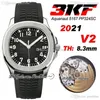 2021 3KF V2 5167A A324SC Automatic Herren Watch Steel Hülle D-Grau Textur Dial Edition Schwarzer Gummi-Gurt Reinzeiten PTPP Swiss M180L
