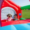 Castelo de salto aéreo infantil à venda Início de negócios Casa de segurança inflável com poço de bolas Moonwalk Slide Playhouse Train Theme Bouncy para crianças ao ar livre em ambientes internos e divertidos