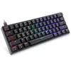 Keyboards GK61 SK61 61 Key Mechanical Keyboard USB Wired LED Backlit Axis Gaming Gateron Optical Switches For Desktop 230821